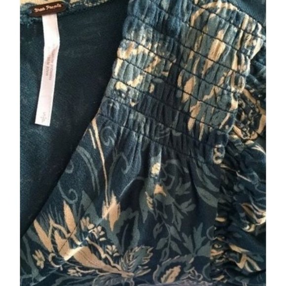 Free People Indigo Combo "Hello Lover" Tunic Dress Top - S - Picture 4 of 9